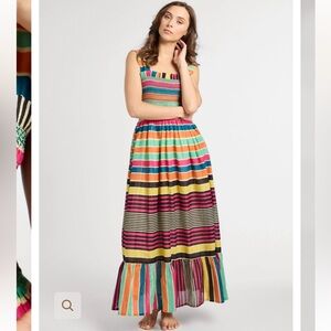 Millie Garden Dress in Ibiza Stripes Size Small